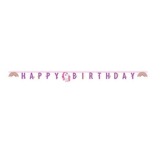 ALLES GUTE ZUM GEBURTSTAG EINHORN GIRLANDE 🔶