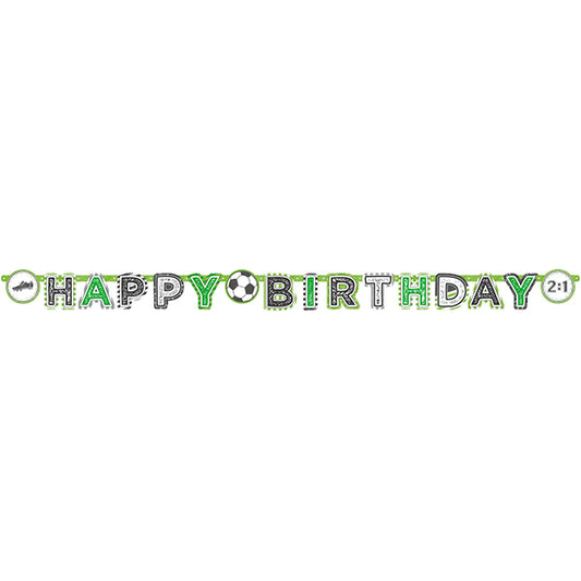 WIMPELKETTE ALLES GUTE ZUM GEBURTSTAG FUSSBALL 🔶