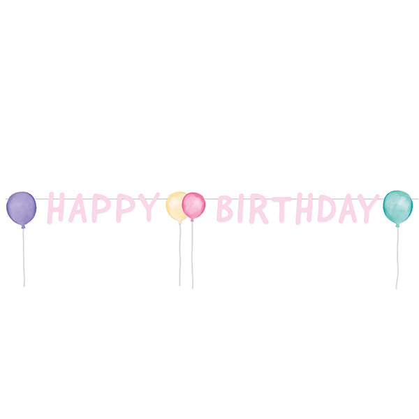 PASTELL HAPPY BIRTHDAY PARTY GIRLANDE 150 CM 🔶