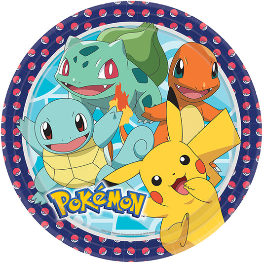 8 POKÉMON PAPPTELLER 23 CM 🔶