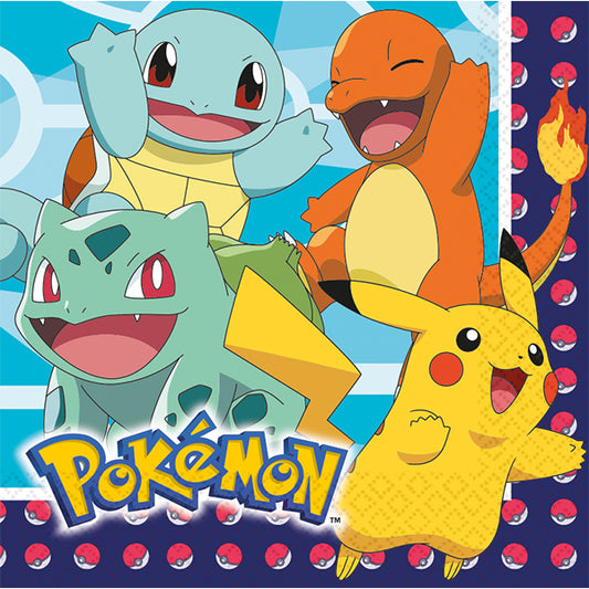 16 POKÉMON SERVIETTEN 33 CM 🔶