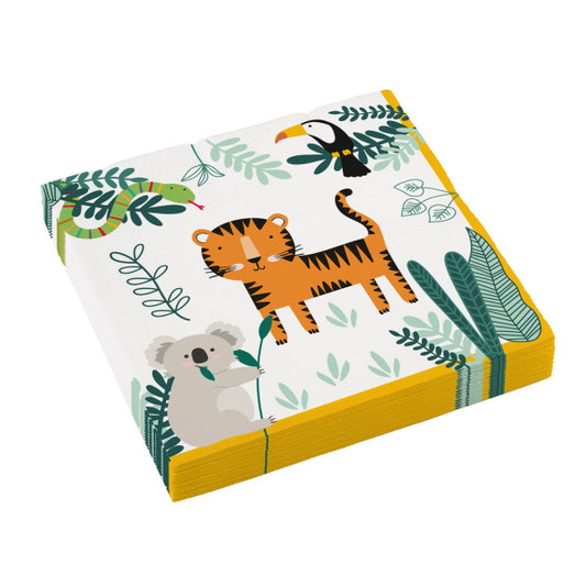 16 SERVIETTEN GET WILD 33 × 33 CM 🔶