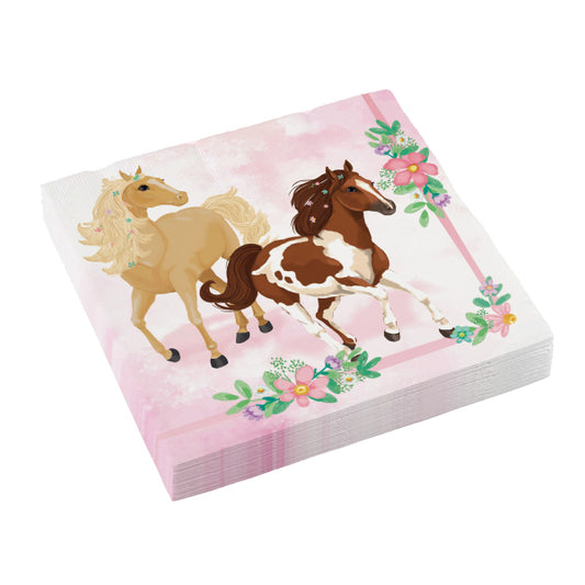 20 PAPIERTISCHDECKEN PFERD 33 x 33 CM 🔶