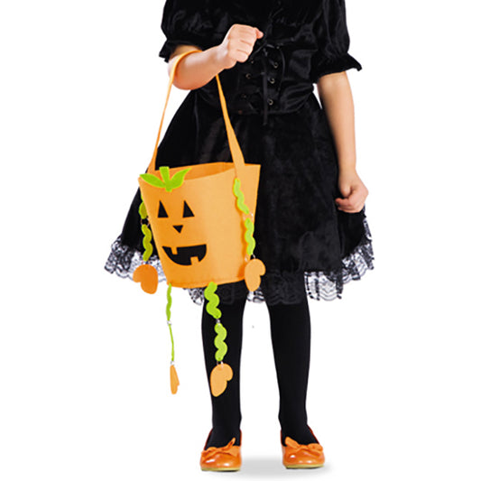BORSA IN FELTRO ARANCIONE ZUCCA 30 CM 🔶