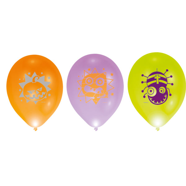 4 ballons LED en latex pour Halloween