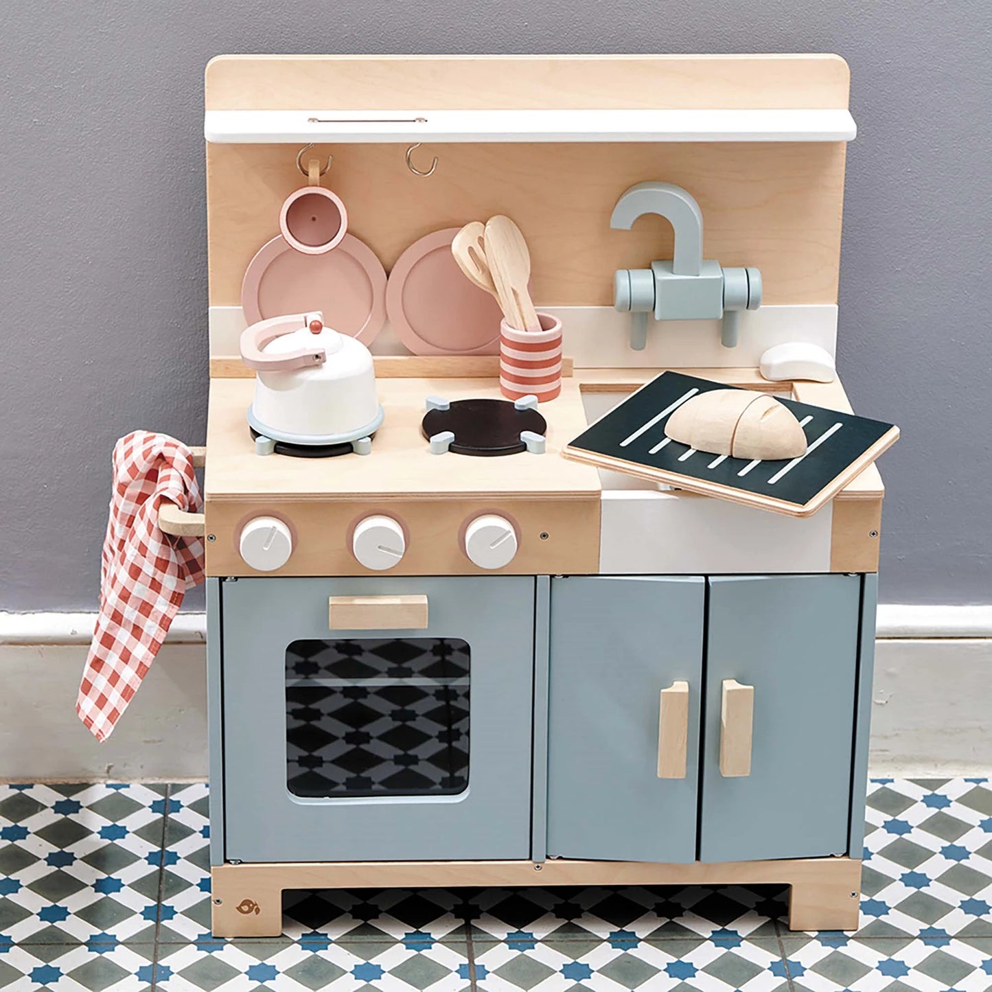 CUISINE ENFANT GRISE AVEC ACCESSOIRES