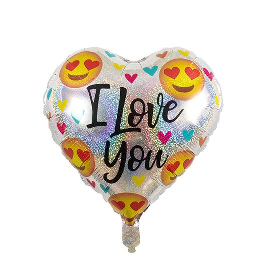FOLIENBALLON HERZ SILBER 45 CM 🔶
