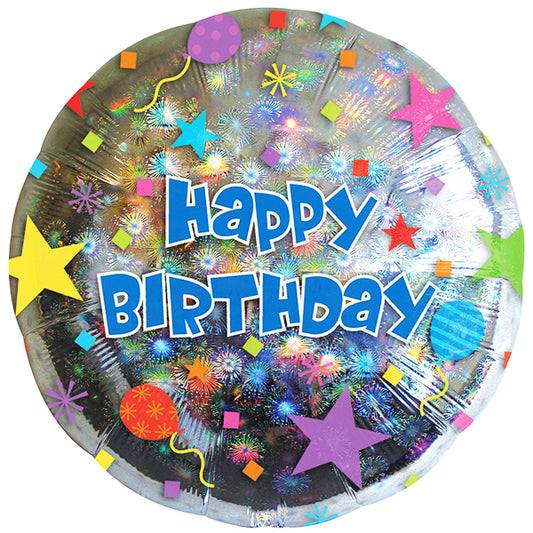 FOLIEBALLON HAPPY BIRTHDAY SILBER 45 CM 🔶