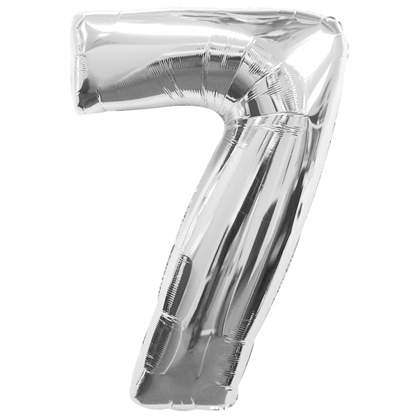 FOLIENBALLON ZAHL 7 SILBER 🔶