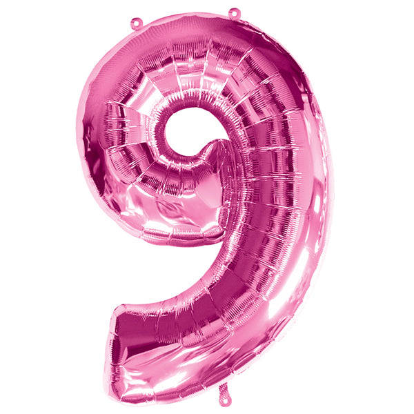 FOLIEBALLON ZAHL 9 ROSA 🔶