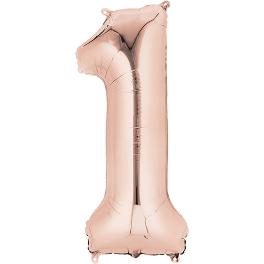 ROSEGOLD-FOLIOBALLON NUMMER 1 🔶