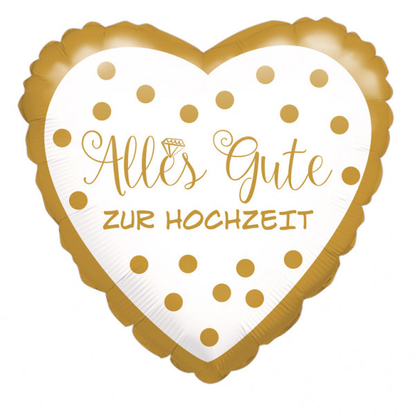 HOCHZEITS-FOLIEBALLON 43 CM 🔶