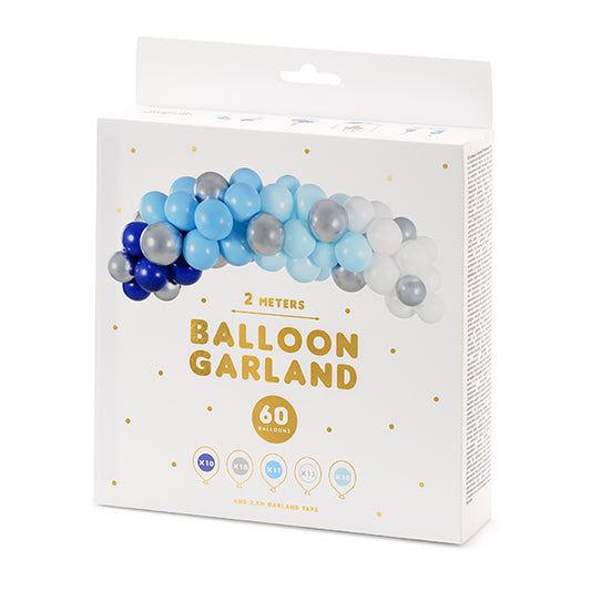 BLAUE BALLONGIRLANDE 2 M 🔶