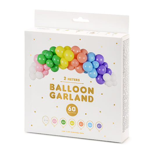 REGENBOGEN-BALLONGIRLANDE 2 M 🔶