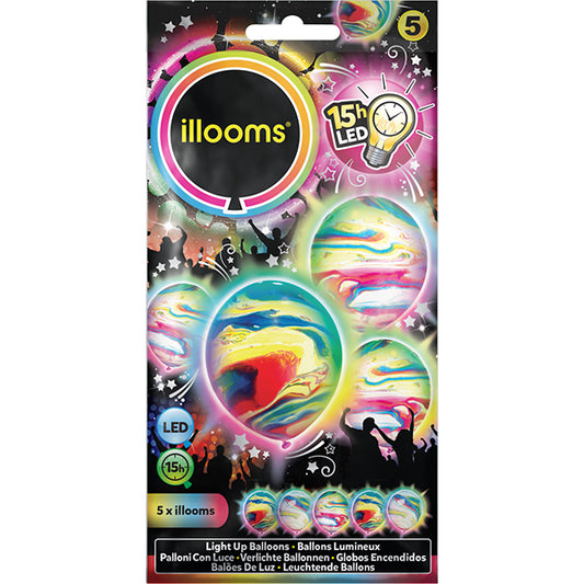 5 PALLONCINI LED ASSORTITI EFFETTO MARMO 🔶