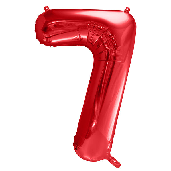FOLIERBALLON ZAHL 7 ROT 🔶