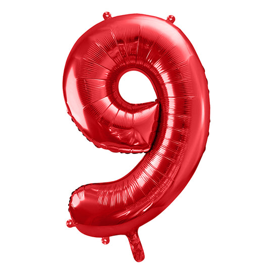 FOLIENBALLON ZAHL 9 ROT 🔶