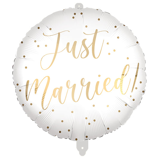 PALLONCINO IN FOIL JUST MARRIED 45 CM 🔶