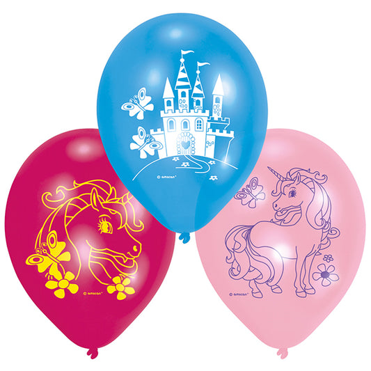 6 PALLONCINI UNICORNO 22,8 CM 🔶