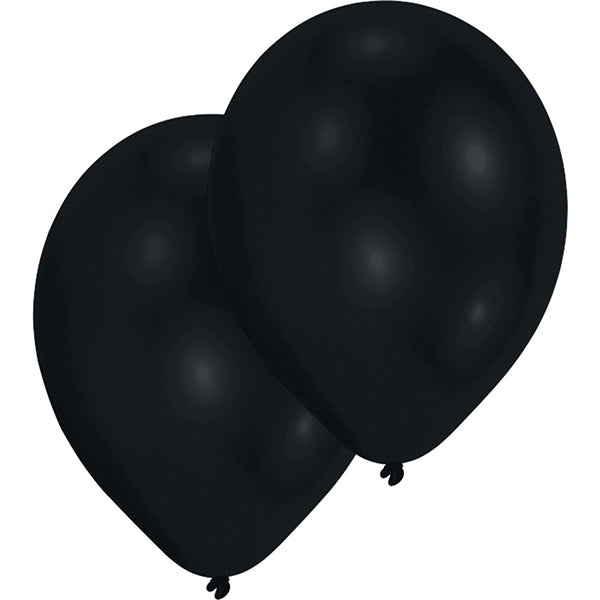 10 BALLONS NOIRS 27,5 CM 🔶