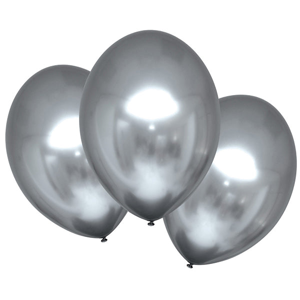 6 BALLONS EN LATEX SATIN LUXE PLATINUM 27,5 CM 🔶