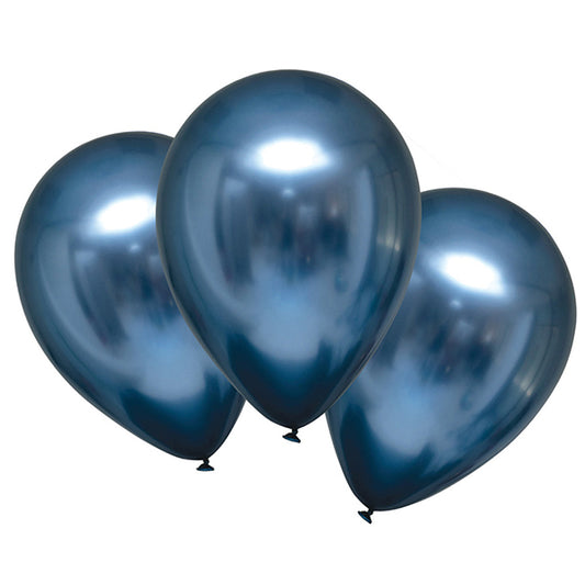 6 PALLONCINI IN LATTICE SATIN LUXE AZZURRO 27,5 CM 🔶