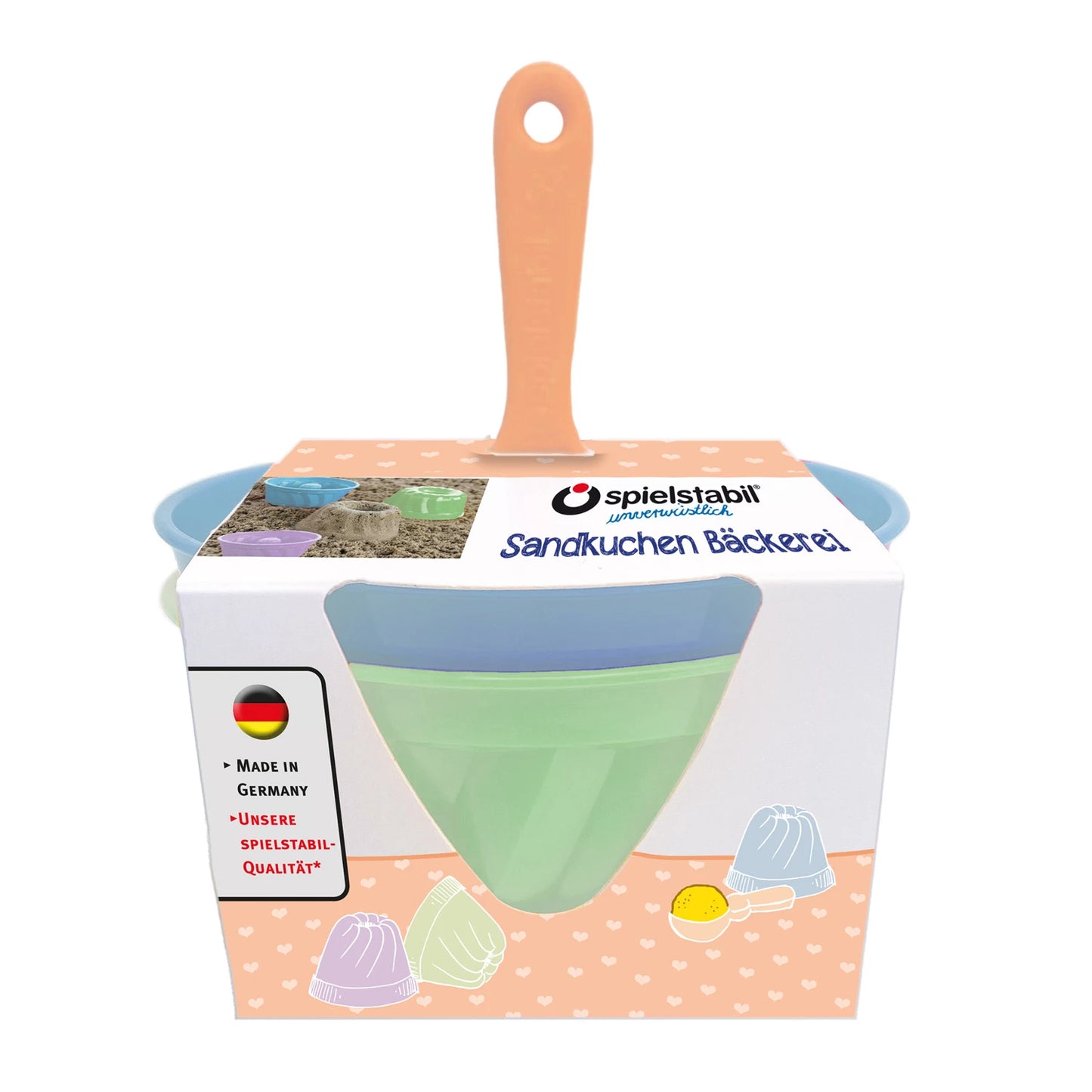 ENSEMBLE DE PÂTISSERIE POUR GÂTEAUX DE SABLE COULEURS PASTEL, 3 PIÈCES