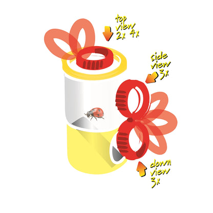 LENTE D'INGRANDIMENTO CON SPECCHIO E PINZETTA 45MM 4X3ASS