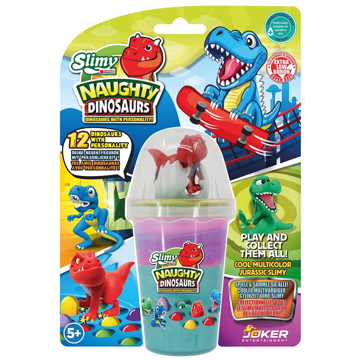 SLIMY - BLISTER DI DINOSAURI DA COLLEZIONE 155 G