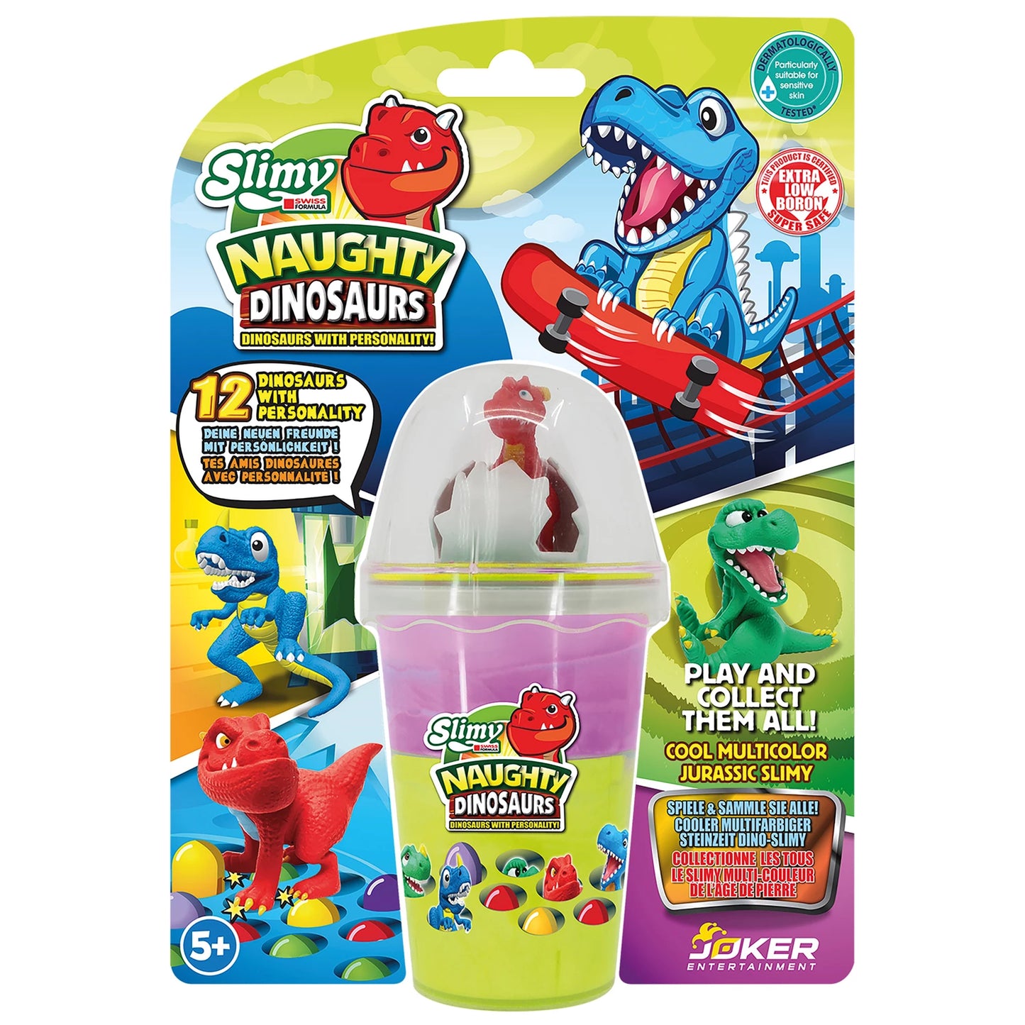 SLIMY - BLISTER DI DINOSAURI DA COLLEZIONE 155 G