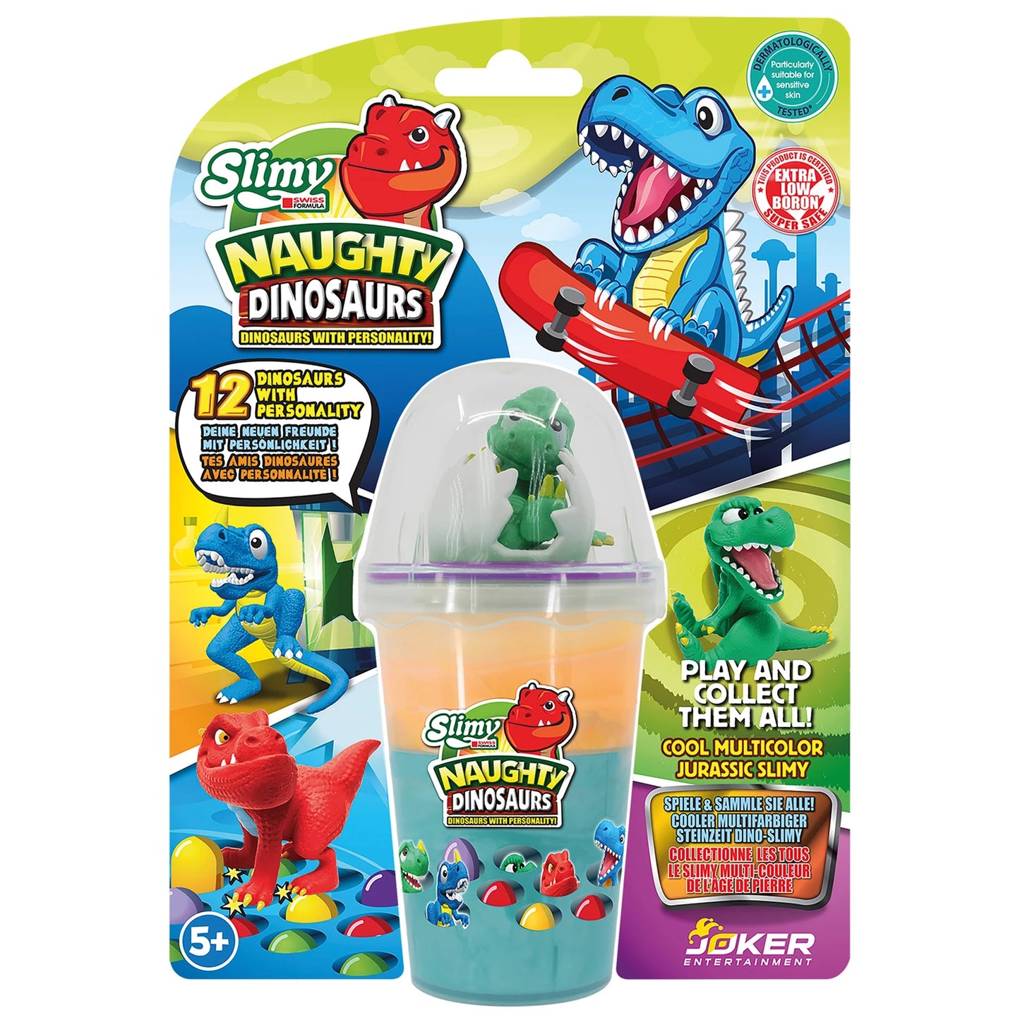 SLIMY - BLISTER DI DINOSAURI DA COLLEZIONE 155 G