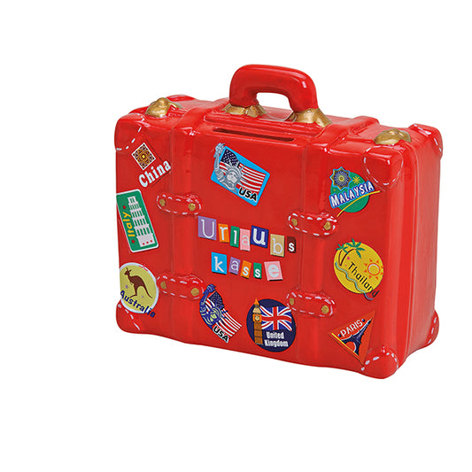 VALISE AVEC BOÎTE ÉCONOMIE ET AUTOCOLLANT FESTIF 🔶