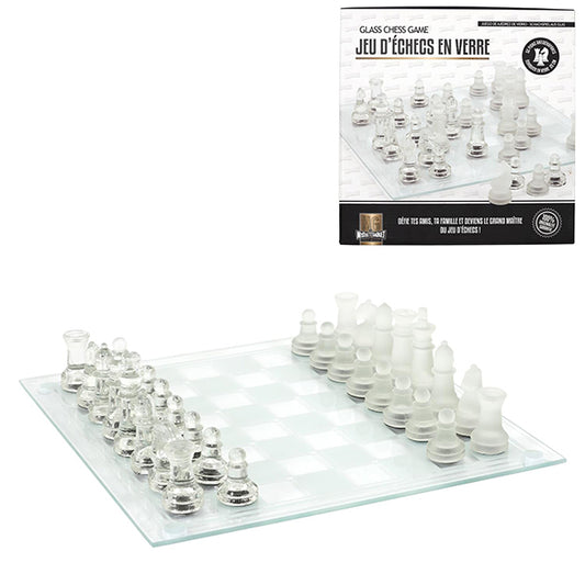 ÉCHECS EN VERRE 25 × 25 CM 🔶