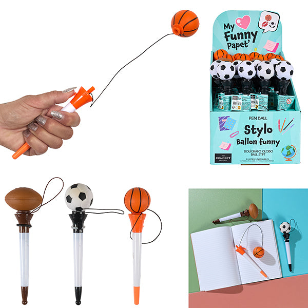 STYLO BILLE RUGBY / FOOT / BASKET ASSORTIS 🔶
