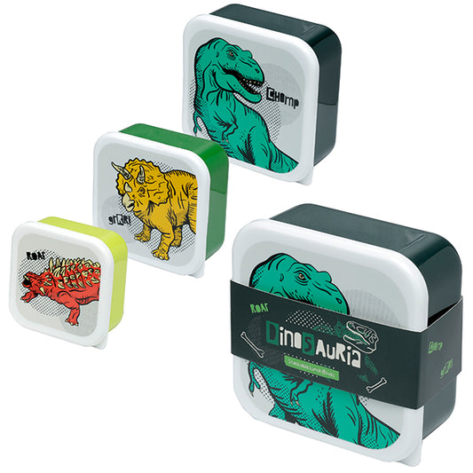 ENSEMBLE DE 3 BOÎTES À GOÛTER DINO 🔶