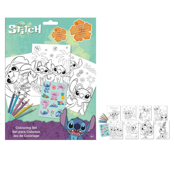 COFFRET DE PEINTURE STITCH AVEC AUTOCOLLANTS 🔶