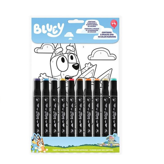 ENSEMBLE DE PEINTURE BLUEY AVEC CRAYONS DE COULEUR 🔶