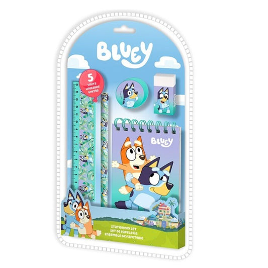 ENSEMBLE D'ÉCRITURE BLUEY 5 PIÈCES 🔶