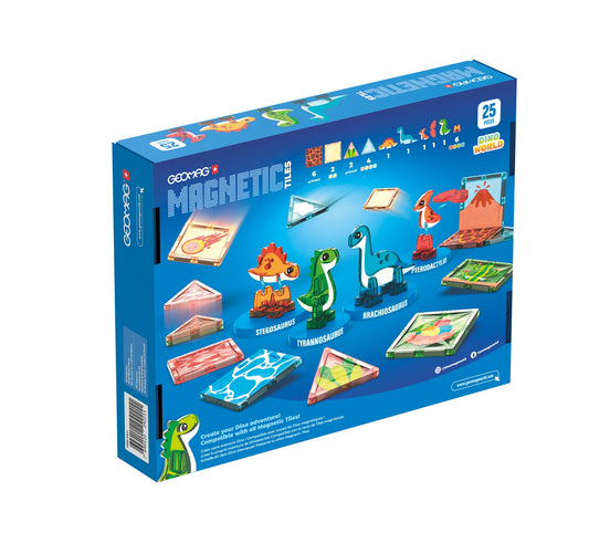 PIASTRELLE MAGNETICHE GEMME DINO WORLD 25 PEZZI