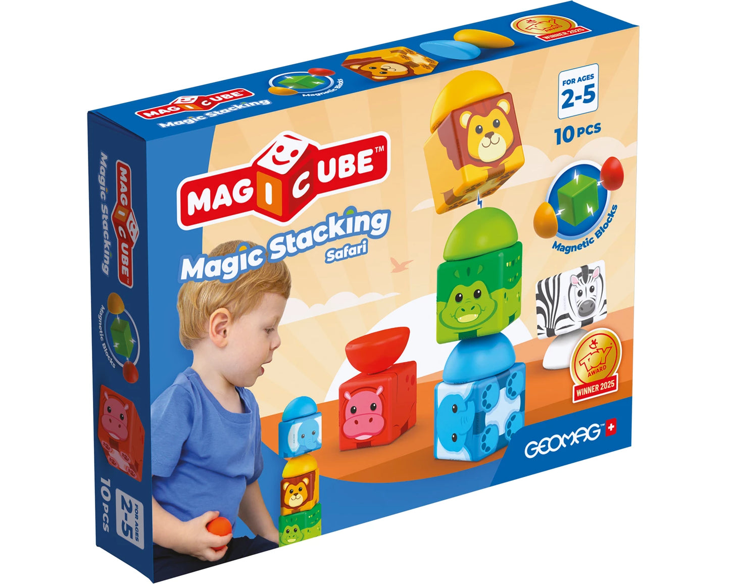 MAGICUBE BLOCS À EMPILER SAFARI 10 PIÈCES