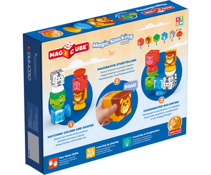 MAGICUBE BLOCS À EMPILER SAFARI 10 PIÈCES