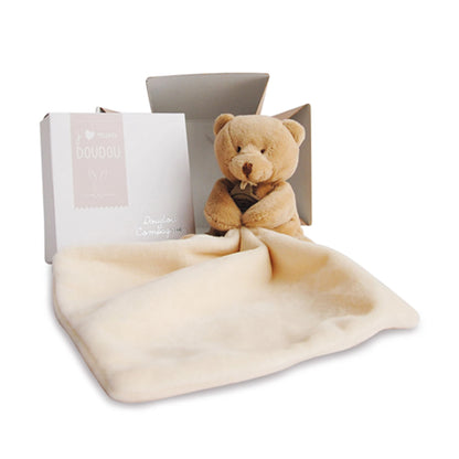 OURSON AVEC PELUCHE, NATUREL, 10 CM