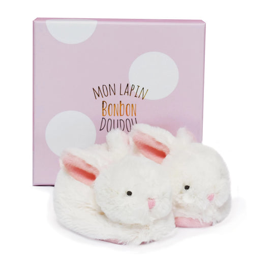 STIVALETTI CANDY BUNNY CON SONAGLIO, ROSA 0-6 MESI