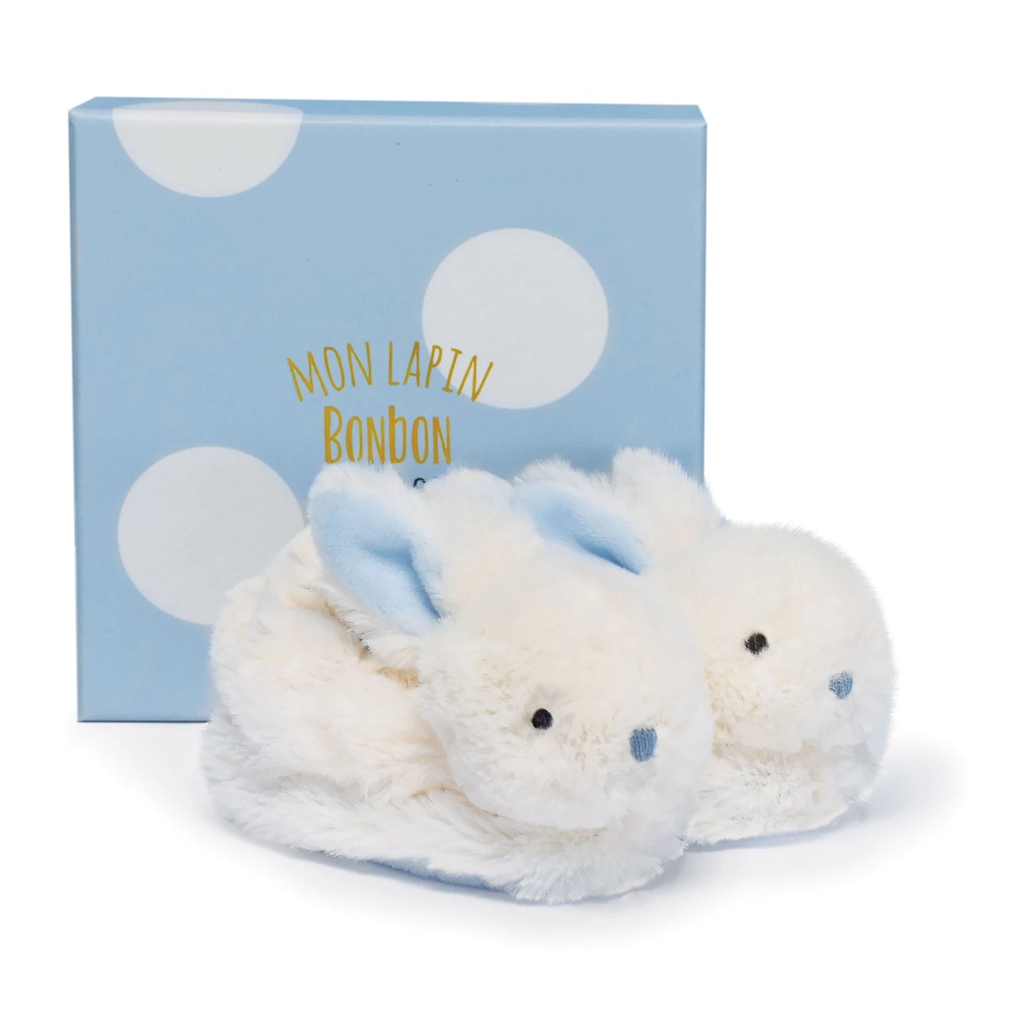 BOTTINES CANDY BUNNY AVEC HOCHET, BLEU 0-6 MOIS