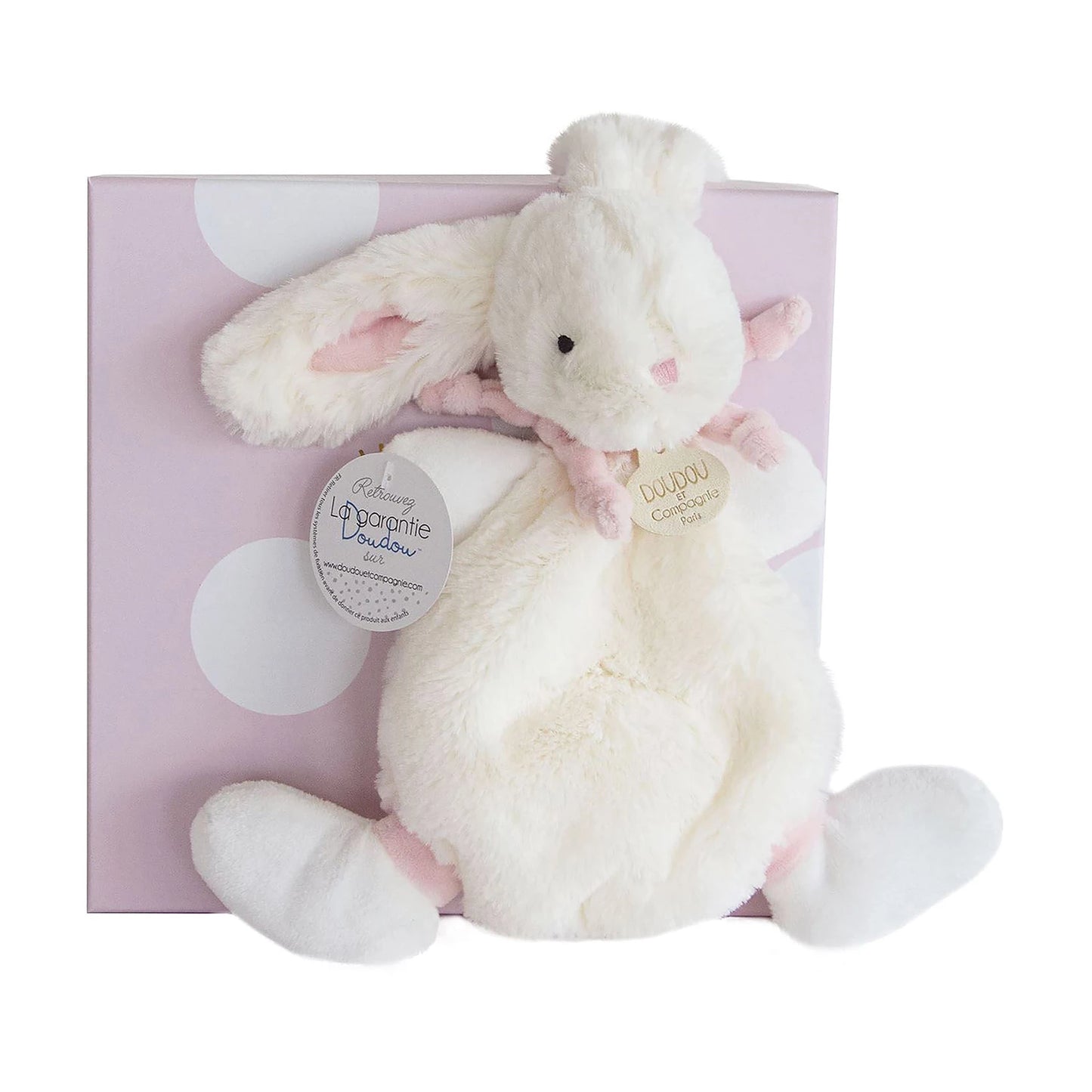 DOUDOU LAPIN CANDY, ROSE 26 CM