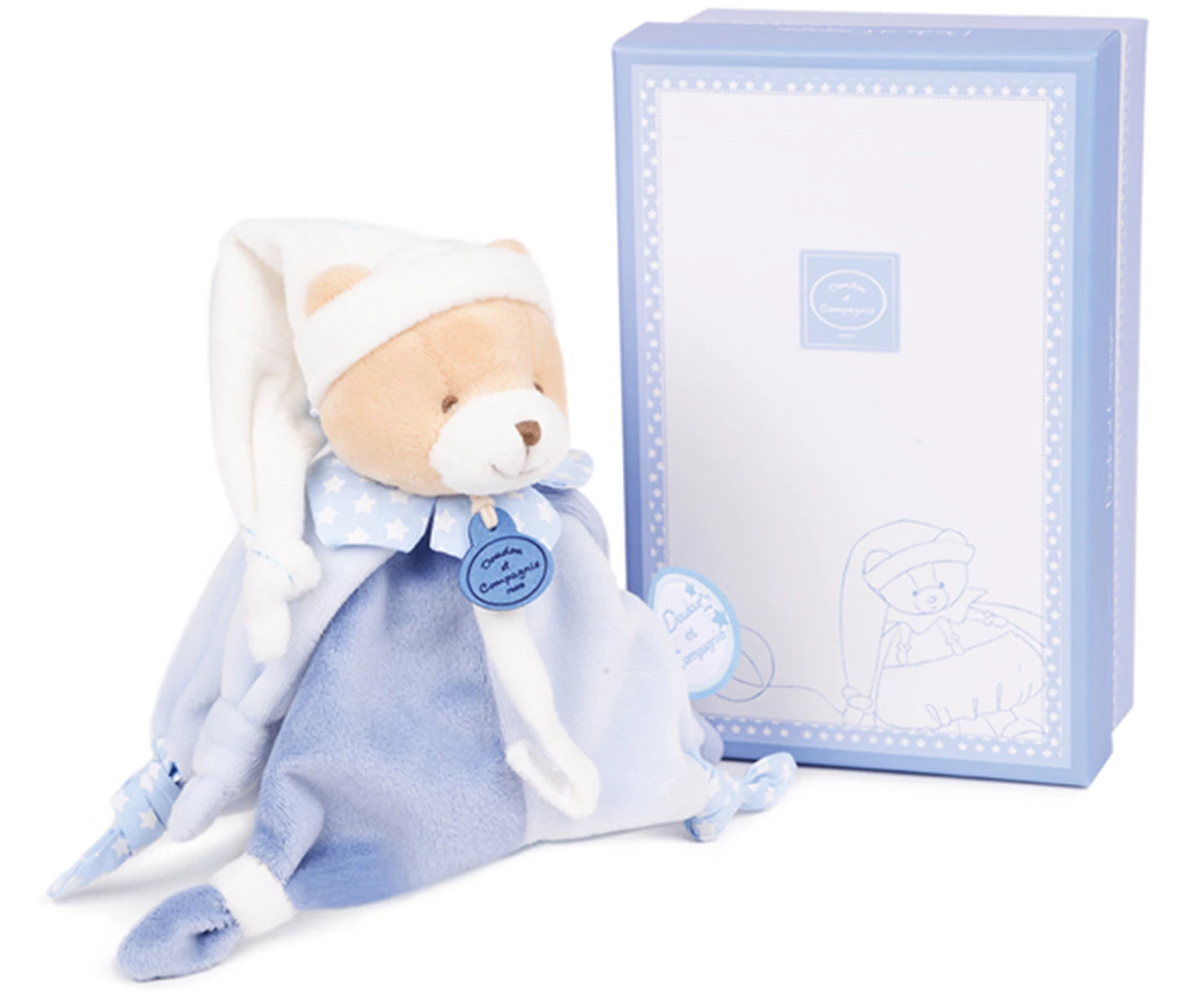 OURSON AVEC ATTACHE-SUCETTE, 17 CM
