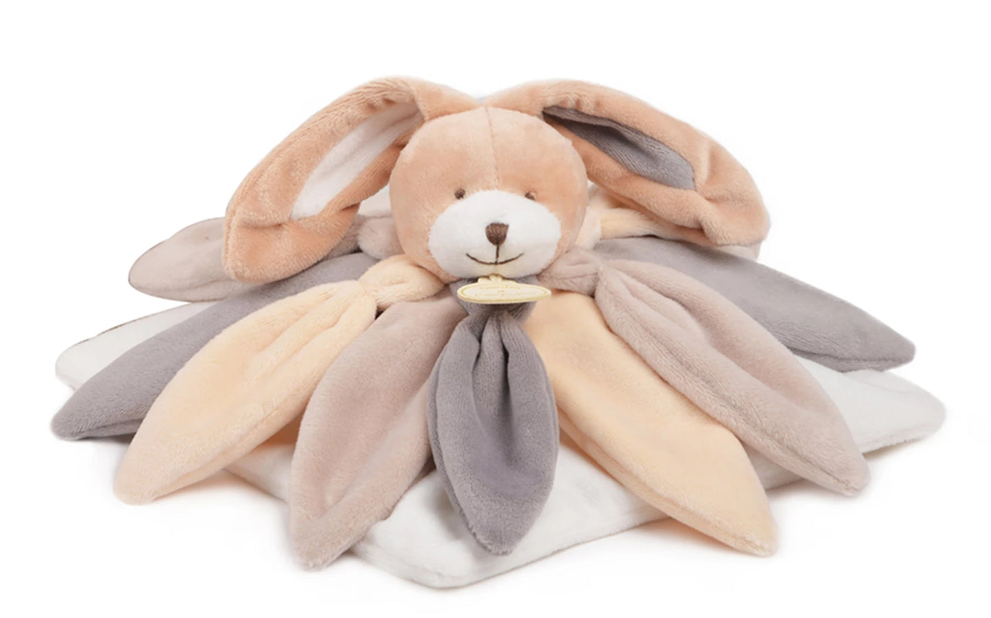 PELUCHE MOTIF LAPIN ET FLEUR, TOURTERELLE, 28 CM