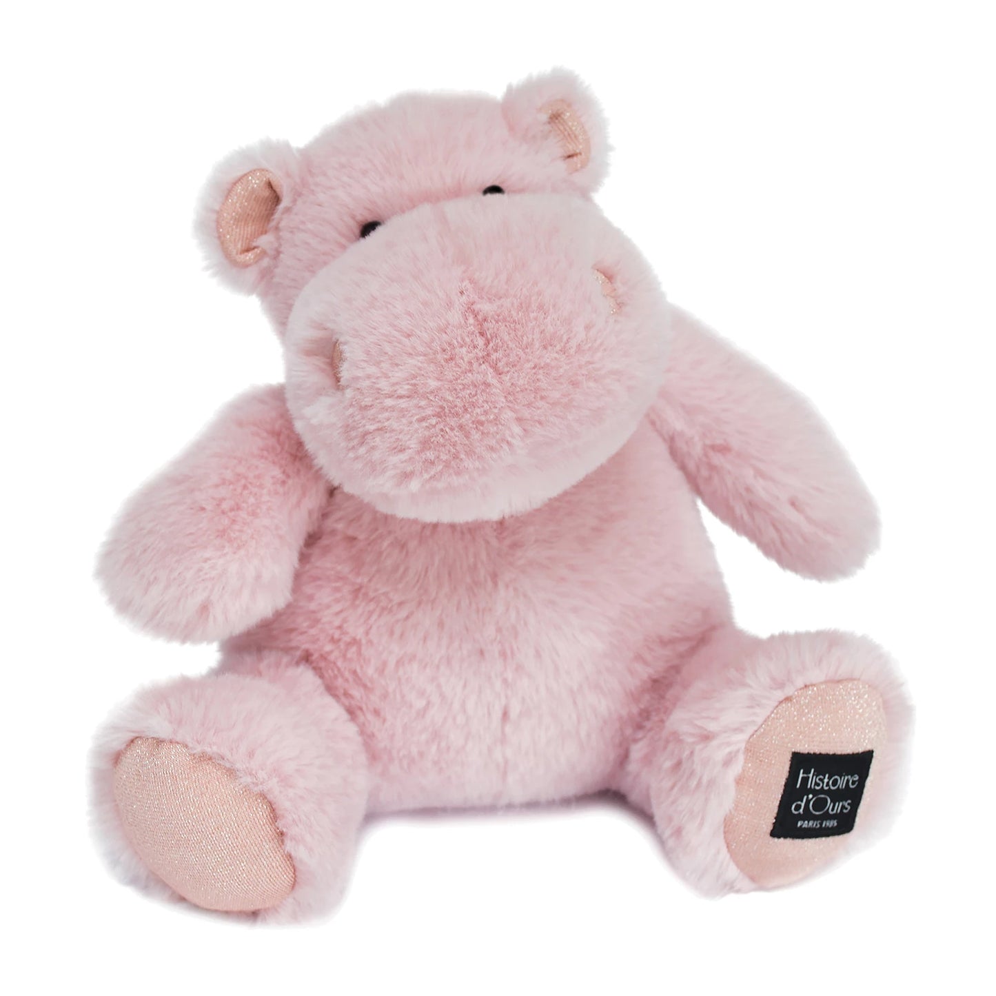 HIPPOPOTAME, ROSE, 25 CM
