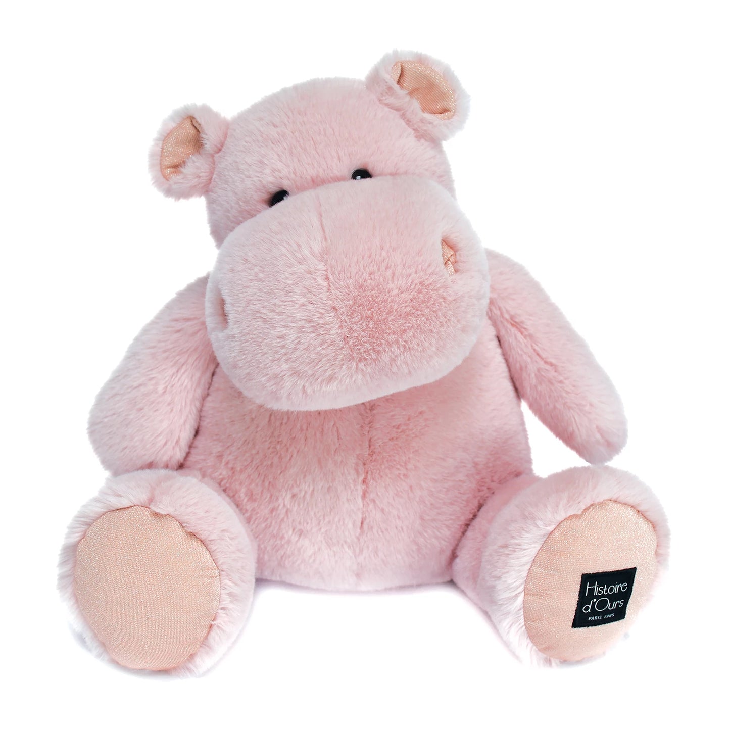 HIPPOPOTAME, ROSE, 40 CM