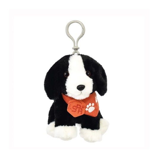 PORTACHIAVI A FORMA DI CANE, BIANCO E NERO, 13 CM